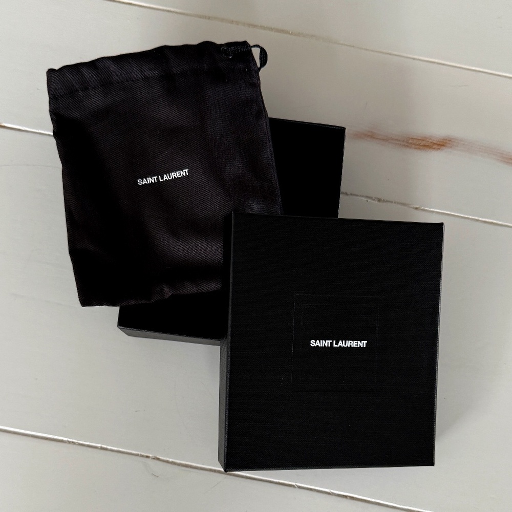 YSL Authentic Yves Saint Laurent Drawstring Bag & Box Set – Luxury Packaging